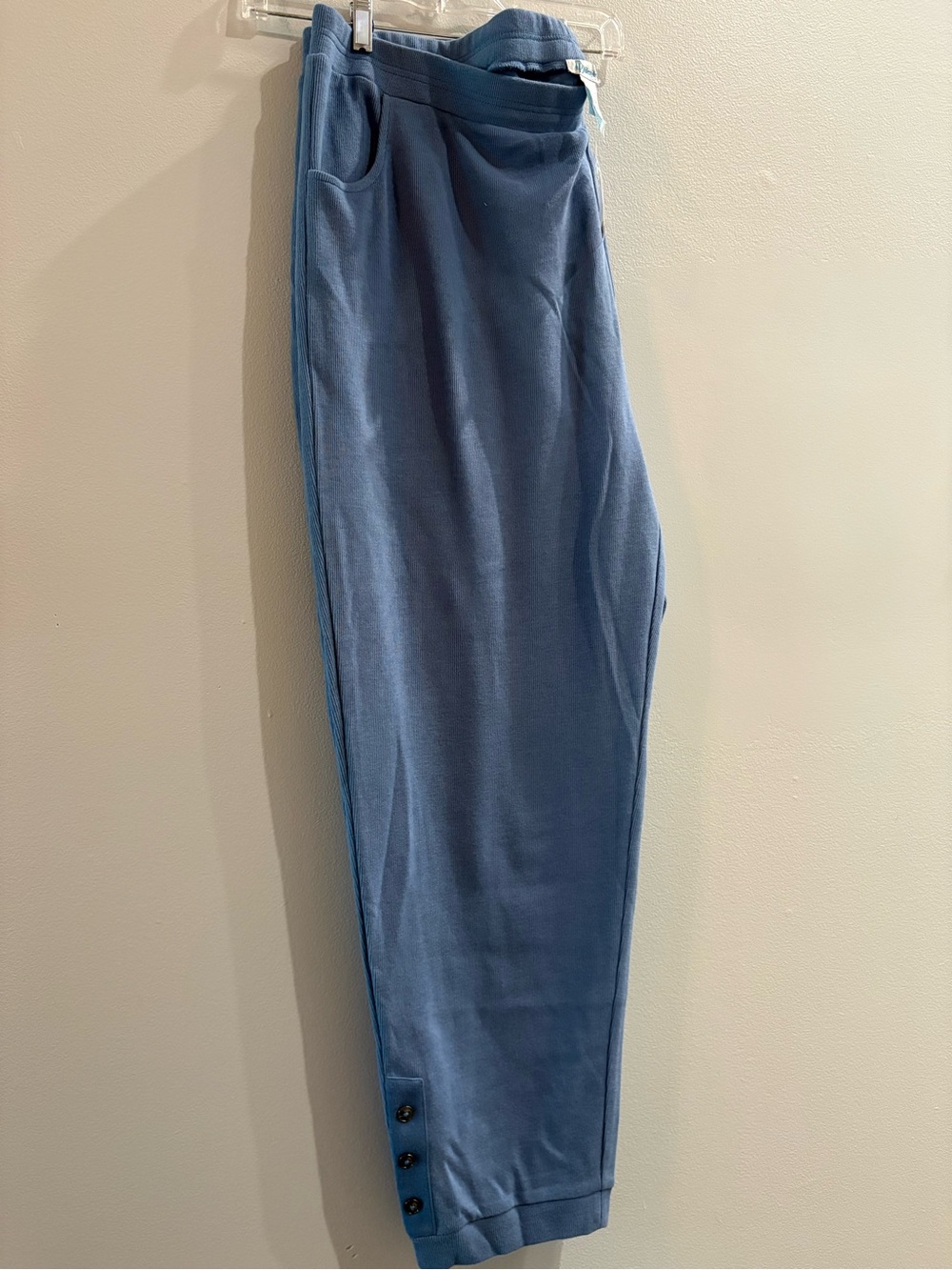 DD Lifestyle Plus Size Ribbed Blue Joggers Size 3X NWOT